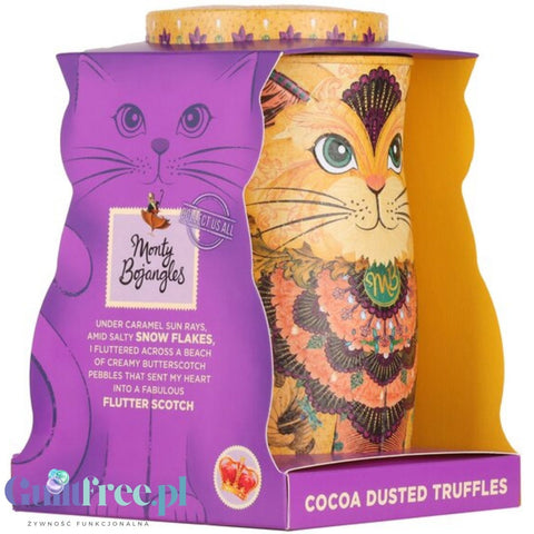Monty Bojangles Flutter Scotch Truffles (CHET MEAL) obłędne luksusowe praliny w zjawiskowej kociej puszce