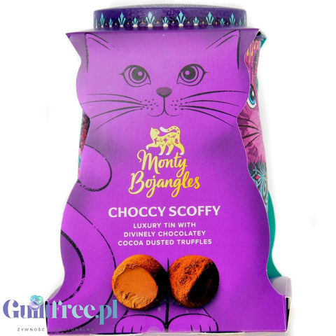 Monty Bojangles Chocolatey Truffles Violet Rebel (CHET MEAL) obłędne luksusowe praliny w zjawiskowej kociej puszce