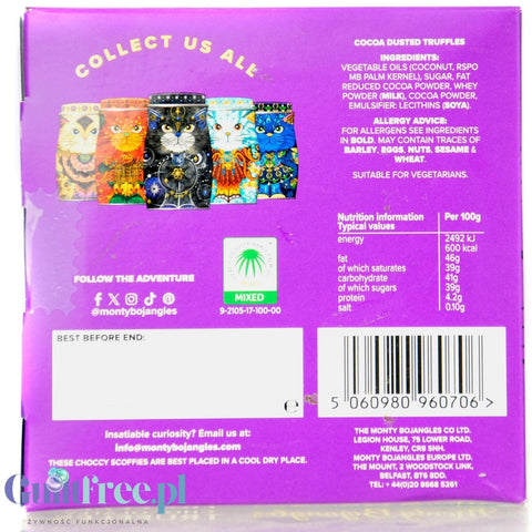 Monty Bojangles Chocolatey Truffles Violet Rebel (CHET MEAL) obłędne luksusowe praliny w zjawiskowej kociej puszce