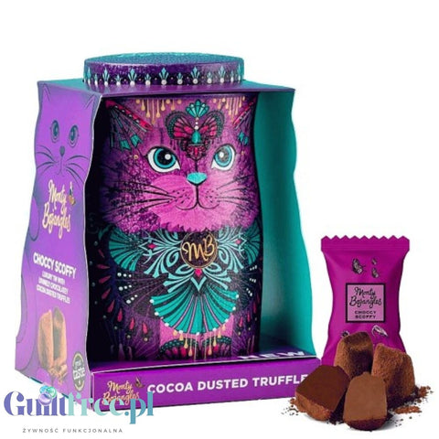 Monty Bojangles Chocolatey Truffles Violet Rebel (CHET MEAL) obłędne luksusowe praliny w zjawiskowej kociej puszce