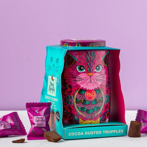 Monty Bojangles Choccy Scoffy Pink Persian (CHET MEAL) obłędne luksusowe praliny w zjawiskowej kociej puszce