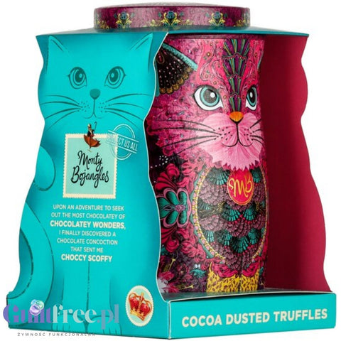 Monty Bojangles Choccy Scoffy Pink Persian (CHET MEAL) obłędne luksusowe praliny w zjawiskowej kociej puszce