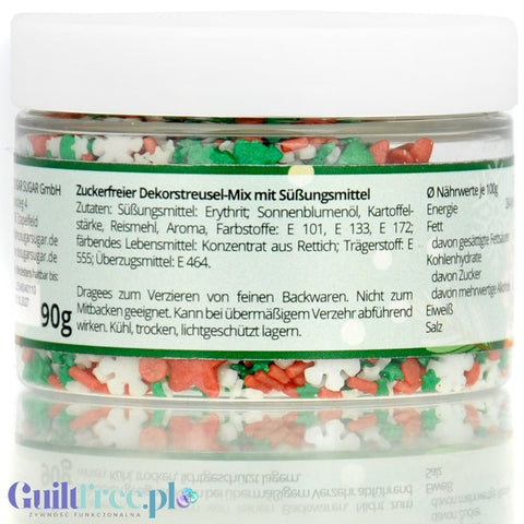 NO SUGAR SUGAR Streusel Mix Winter Love - świąteczna posypka bez cukru z erytrolem