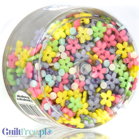 NO SUGAR SUGAR Streusel Mix Flower Power - pastel sugar free sprinkles with erythrol 72kcal.