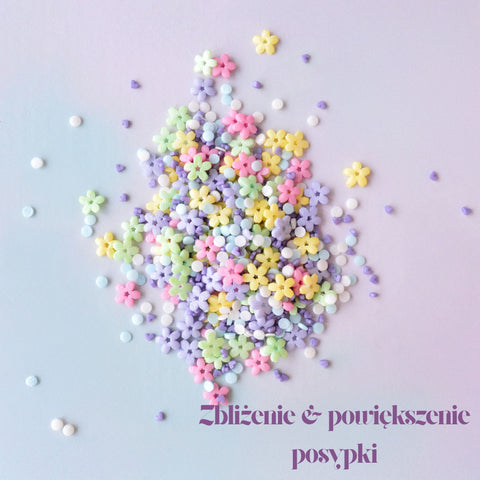 NO SUGAR SUGAR Streusel Mix Flower Power - pastel sugar free sprinkles with erythrol 72kcal.