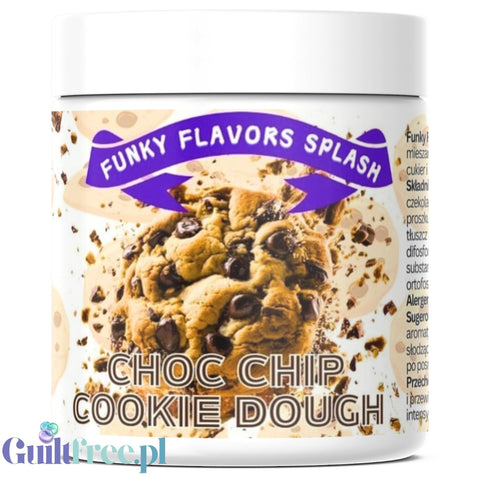Funky Flavors Splash Chocolate Chip Cookie Dough 50g - aromat słodzący w proszku bez cukru, smak Maślanego Herbatnika