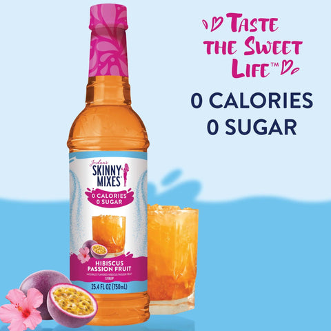 Jordan's Skinny Syrups Hibiscus Passion Fruit syrup zero calories (Hibiscus & Marakuja flavor)