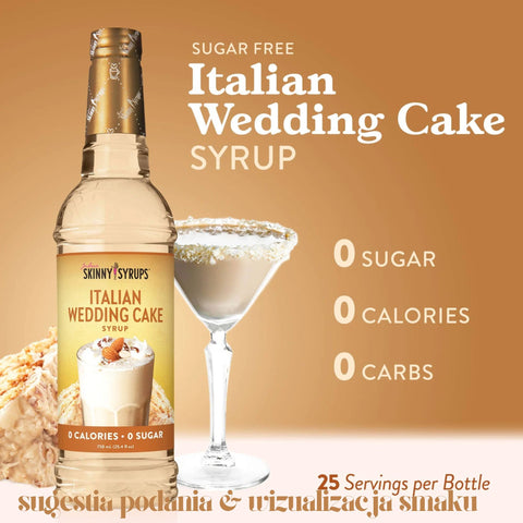 Jordan's Skinny Syrups Italian Weeding Cake - zero calorie syrup with Cream Cake flavor