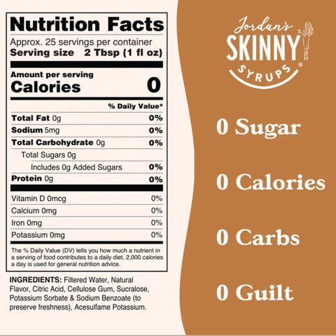 Jordan's Skinny Syrups Italian Weeding Cake - zero calorie syrup with Cream Cake flavor
