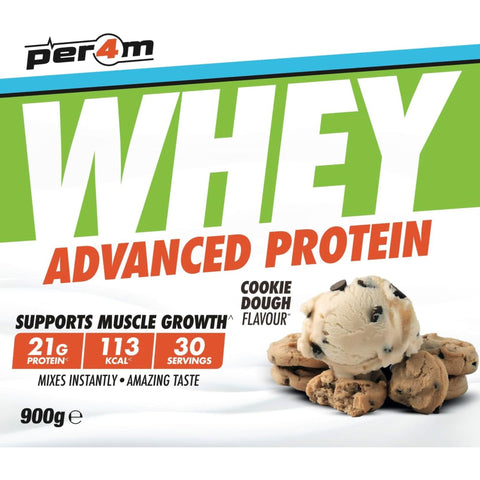 Per4m Whey Advanced Protein Cookie Dough 900g - gęsta odżywka białkowa WPC, WPI & MPC