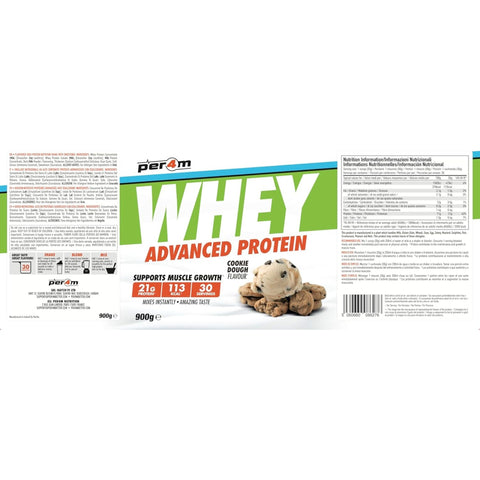 Per4m Whey Advanced Protein Cookie Dough 900g - gęsta odżywka białkowa WPC, WPI & MPC