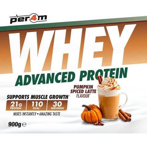 Per4m Whey Advanced Protein Pumpkin Spiced Latte 900g - gęsta odżywka białkowa WPC, WPI & MPC