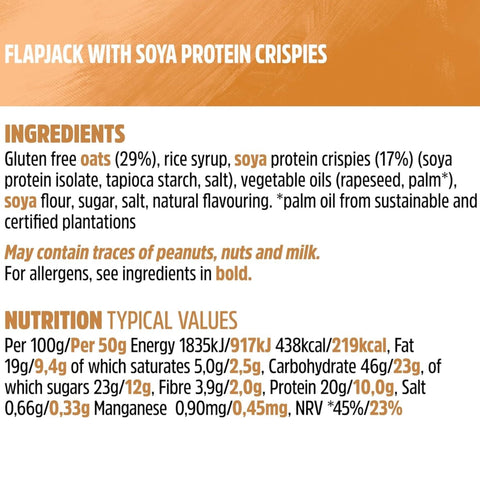 Trek Protein Flapjack Original Oat - bezglutenowy wegański baton z ciemną czekoladą 9g białka