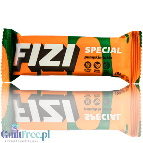 FIZI Special Pumpkin Latte - wegański bezglutenowy baton z dynią i cynamonem bez cukru