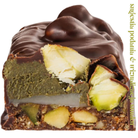 FIZI Guilty Pleasure Queen Pistachio - vegan gluten-free bar with dates, pistachio and caramel filling