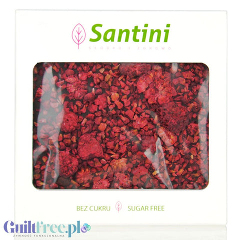 Santini Dark Chocolate & Raspberry, handmade sugar-free chocolate with xylitol