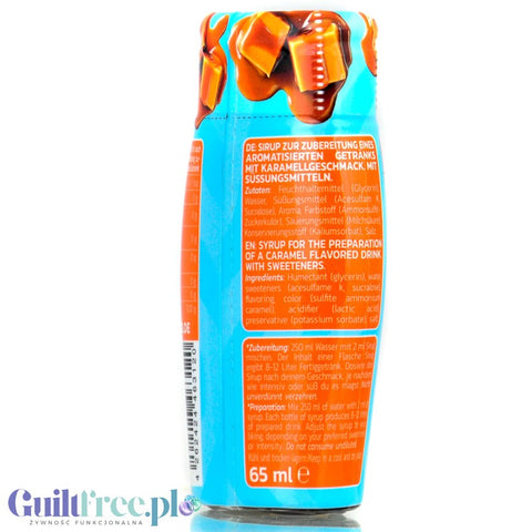 Inlead Barista Syrup Caramel - skoncentrowane kropelki do kawy bez cukru i kalorii na 8L