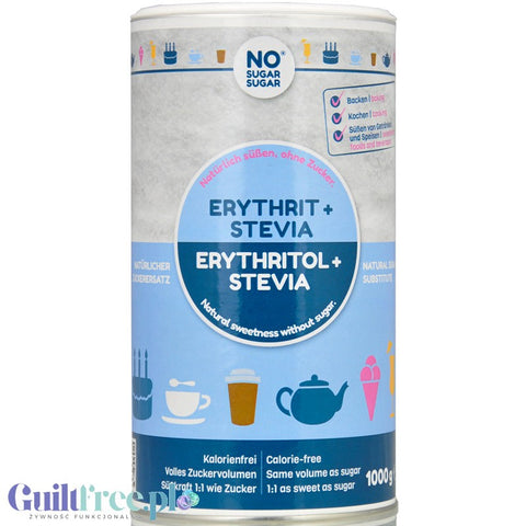No SUGAR SUGAR Erythritol & Stevia 1kg - loose sweetener without calories sugar substitute 1:1.