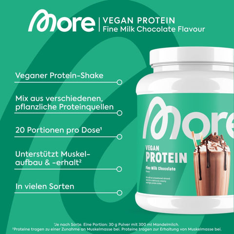 More Nutrition Vegan Protein Fine Milk Chocolate - wegańska odżywka białkowa, smak Shake Czekoladowy