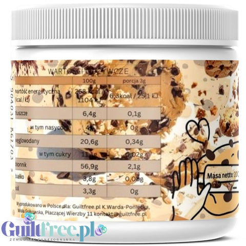 Funky Flavors Splash Chocolate Chip Cookie Dough 200g - aromat słodzący w proszku bez cukru, smak Maślanego Herbatnika