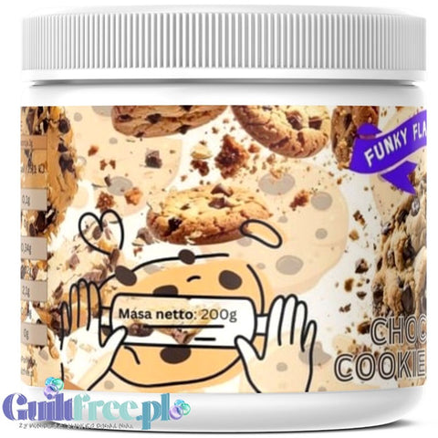 Funky Flavors Splash Chocolate Chip Cookie Dough 200g - aromat słodzący w proszku bez cukru, smak Maślanego Herbatnika