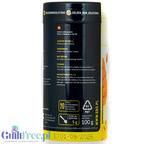 GBS Angelo, Cynamonka z Kremem Wiśniowym 100g - smakowa kawa rozpuszczalna, sezonowa edycja limitowana Jesieniara Edition