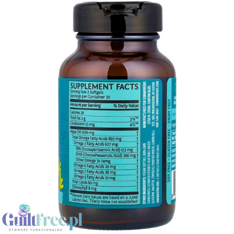 Sunwarrior Algae-Based Omega-3 Vegan - algae-based omega acids, vegan DHA + EPA acid