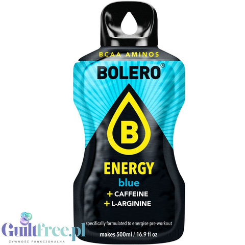 Bolero Energy Blue 14g - napój  energetyczny bez cukru z kofeiną i L-argininą
