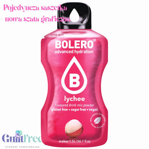 Bolero Sticks ze stewią, Liczi (Lychee), 12 saszetek na 6L