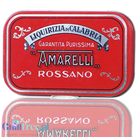 Amarelli Rossano Liquirizia di Calabria 40g - czysta włoska lukrecja z Kalabrii 100% bez cukru