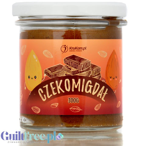 Krukam CzekoMigdał, pasta migdałowo-daktylowa z czekoladą bez dodatku cukru