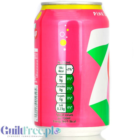 7up Pink Lemonade Zero Sugar 330ml - różowa lemoniada bez cukru