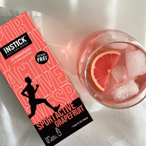 InStick Sport Active Grapefruit - rozpuszczalna saszetka smakowa do napojów bez cukru z witaminami i minerałami