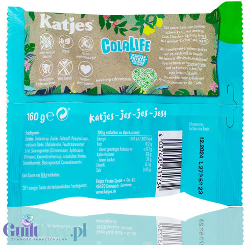 Katjes Colalife Sour 30% less sugar vegan jellies