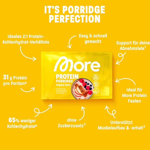 More Nutrition Protein Porridge Banana Chocolate - bezglutenowa owsianka proteinowa instant 28g białka