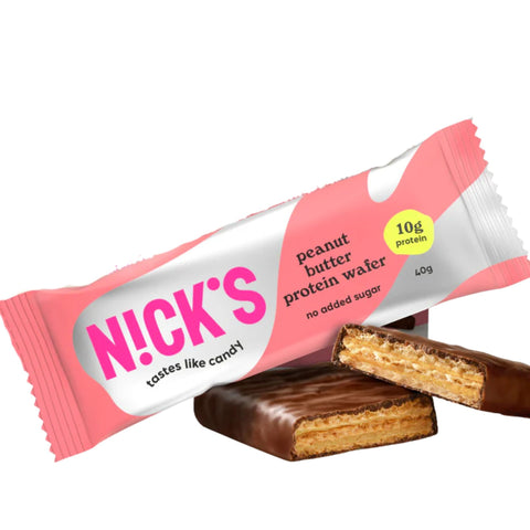 N!CK'S Nicks Protein Waffer, Peanut Butter - bezglutenowy wafelek proteinowy, smak masła orzechowgo