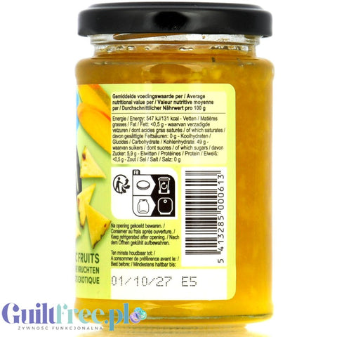 Rabeko Jam Light Exotic Fruits - low-sugar tropical fruit jam 89% less sugar