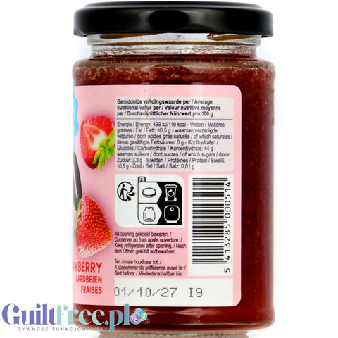 Rabeko Jam Light Strawberry - low-sugar strawberry jam, 94% less sugar
