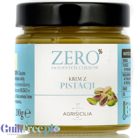 Agrisicilia włoski krem 40% pistacji bez cukru, maltitolu i oleju palmowego