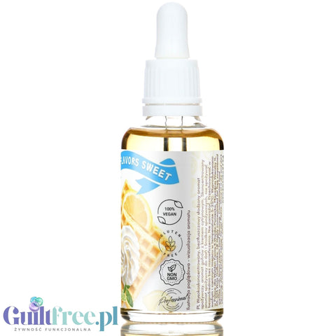 Funky Flavors Sweet Lemon Wafer STEVIA - smakowe kropelki słodzące bez cukru i kalorii ze stewią