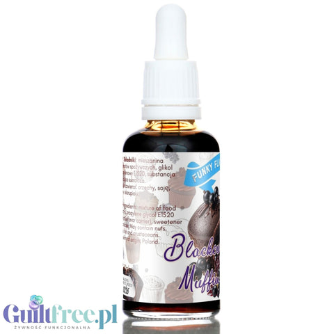 Funky Flavors Sweet Blackcurrant Cupcake - kropelki słodzące o smaku czekoladowej babeczki z czarnymi porzeczkami