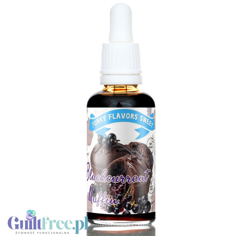 Funky Flavors Sweet Blackcurrant Cupcake - kropelki słodzące o smaku czekoladowej babeczki z czarnymi porzeczkami