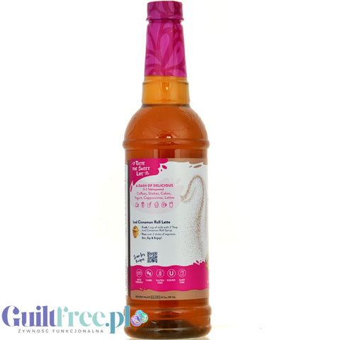 Jordan's Skinny Syrups Iced Cinnamon Roll - syrop zero kalorii do kawy, smak Cynamonowa Drożdżówka z Lukrem