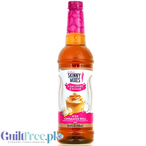 Jordan's Skinny Syrups Iced Cinnamon Roll - syrop zero kalorii do kawy, smak Cynamonowa Drożdżówka z Lukrem