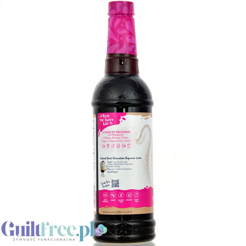 Jordan's Skinny Syrups Salted Dark Chocolate Espresso - syrop do kawy zero kalorii bez cukru, smak Espresso z Ciemną Czekoladą