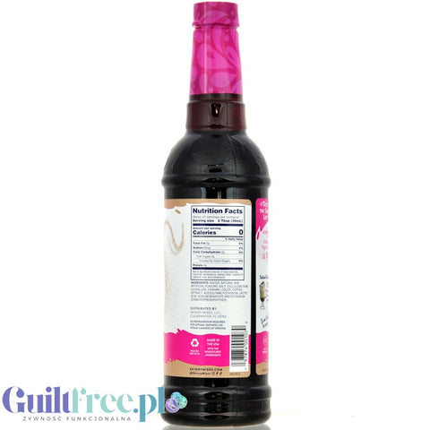 Jordan's Skinny Syrups Salted Dark Chocolate Espresso - syrop do kawy zero kalorii bez cukru, smak Espresso z Ciemną Czekoladą