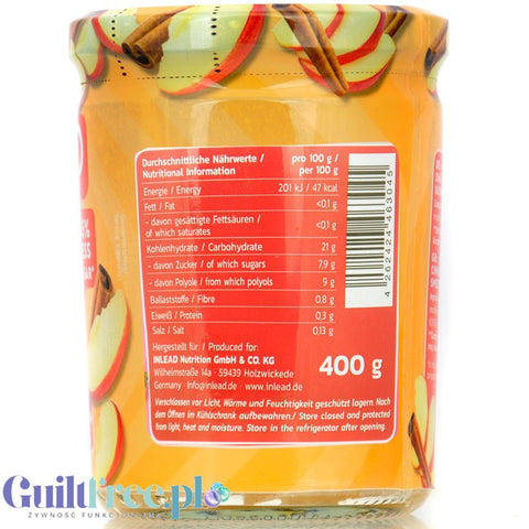 Inlead Fruit Spread Apple Cinnamon - dżem frużelina jabłkowa z cynamonem tylko 47kcal