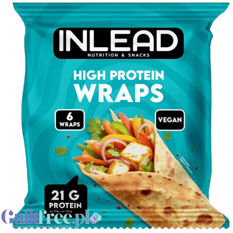 Inlead High Protein Wraps - proteinowe tortille niskowęglowodanowe, 6 wrapów