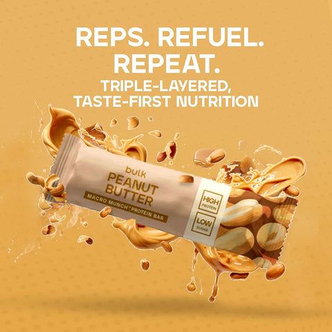 Bulk Powders Macro Munch Peanut Butter Protein Bar - baton białkowy, smak Biała Czekolada & Masło Orzechowe