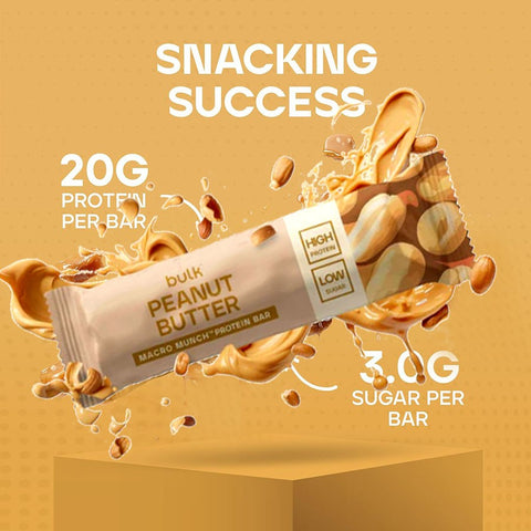 Bulk Powders Macro Munch Peanut Butter Protein Bar - baton białkowy, smak Biała Czekolada & Masło Orzechowe